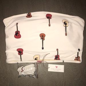 Pink Chicken Courtney Guitar Tankini Top M